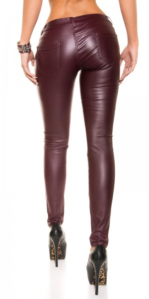 Koucla Sexy Lederlook Hose mit Zip Taschen Neuheiten