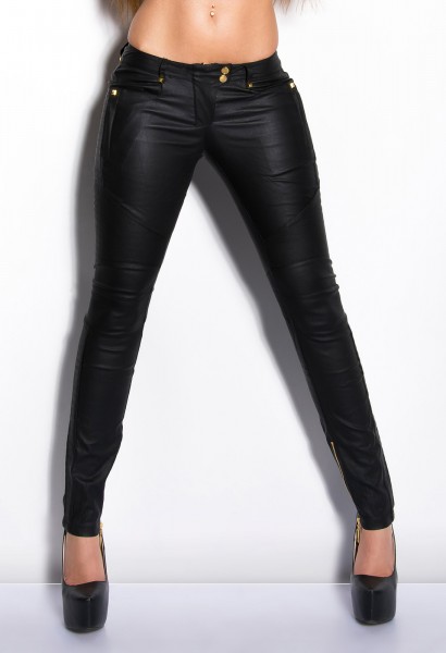Koucla Sexy KouCla Treggings mit Nieten und Lederlook Sonderangebote