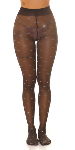 Koucla Sexy Strumpfhose mit Glitzer Punkten Online