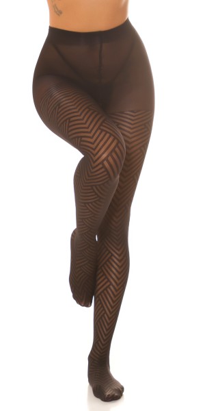 Koucla Sexy Strumpfhose mit geometrischem Muster Auslauf
