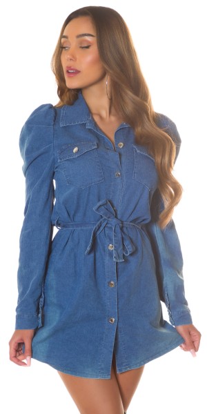 Koucla Sexy Sommer Jeanskleid mit Gürtel Saisonschlussverkauf