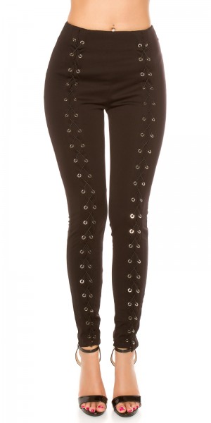 Koucla Sexy KouCla highwaist Treggings mit Schnürung Begrenzt auf 3 Tage