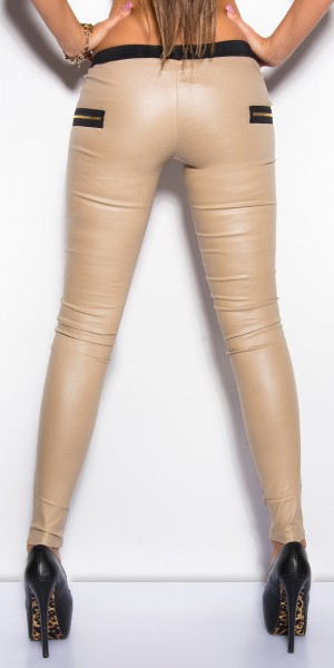 Koucla Sexy KouCla Lederlook-Treggings mit Zips zollfrei