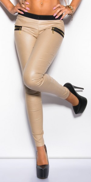 Koucla Sexy KouCla Lederlook-Treggings mit Zips zollfrei