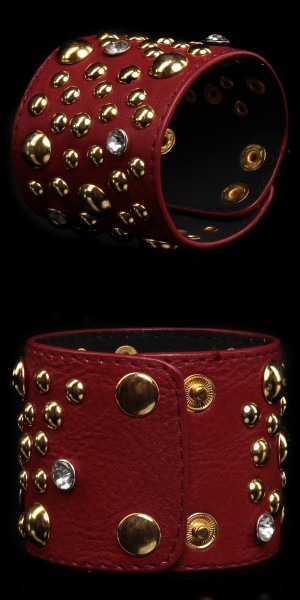 Koucla Sexy Armband mit Nieten und Strass Vierteljährliche Förderung