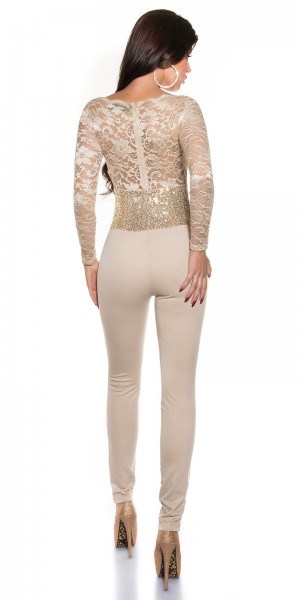 Koucla Sexy KouCla Partyoverall langarm Spitze+Pailletten Outlet