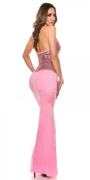 Koucla Sexy ClubStyle LongDress transparent m. Pailletten im Angebot