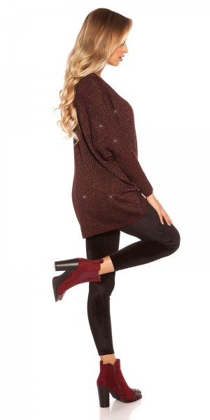 Koucla Sexy Blockabsatz-Stiefelette mit Strass Preisnachlass