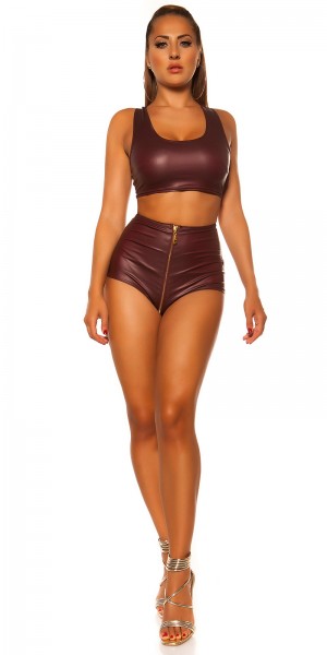 Koucla Sexy KouCla Wetlook Hotpants mit Zip Neuheiten