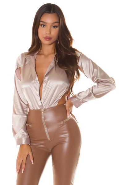 Koucla Sexy Koucla Satin look Bluse Kim K Look Online