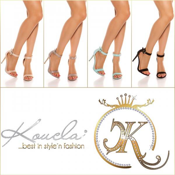 Koucla Sexy High Heel Sandalette mit Riemchen Versandkostenfrei
