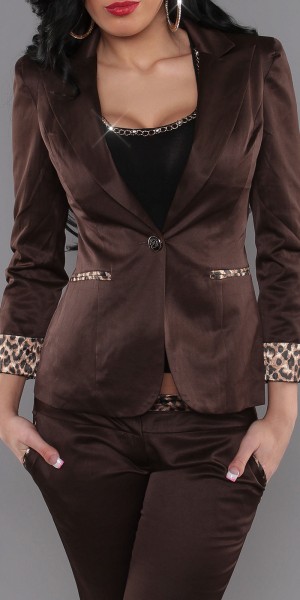 Koucla Sexy KouCla-Blazer mit Leoprint Begrenztes Angebot