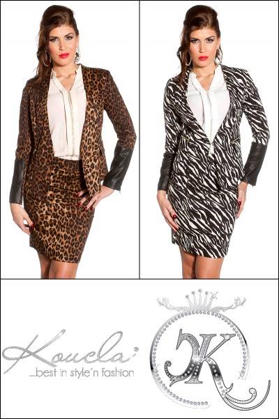 Koucla Sexy KouCla Blazer tailliert im Animalprint Exklusivangebot