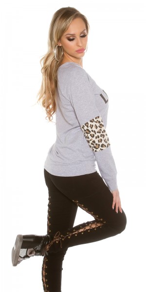 Koucla Trendy KouCla Pullover "Leopard" Saisonschlussverkauf