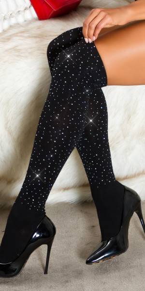 Koucla Sexy Overknee Strümpfe mit Glitzer Muttertagsangebot