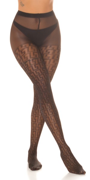 Koucla Sexy Strumpfhose mit geometrischem Muster Top Angebot
