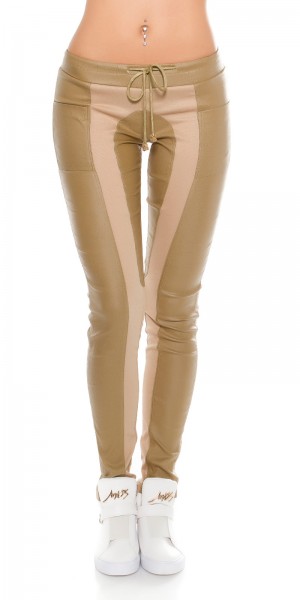 Koucla Trendy KouCla Joggers in Lederlook & Stoff applik Nur für heute