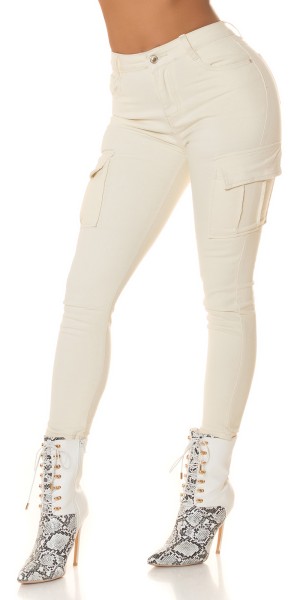 Koucla Sexy Musthave Highwaist Skinny Jeans im Cargo Look Zeitbegrenzte Promotion
