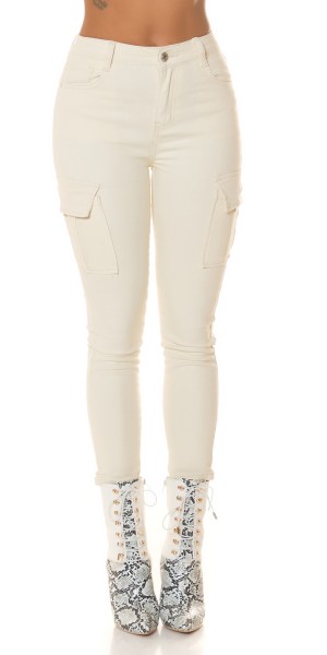 Koucla Sexy Musthave Highwaist Skinny Jeans im Cargo Look Zeitbegrenzte Promotion