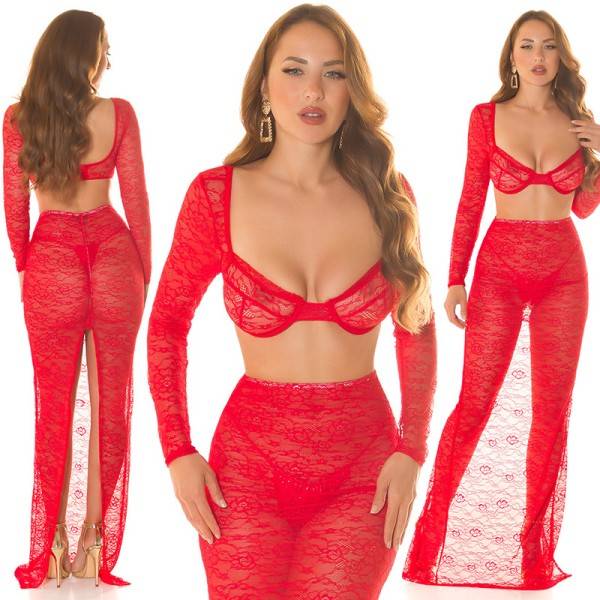 Koucla Sexy Koucla Spitzen Crop Top Clearance-Verkauf