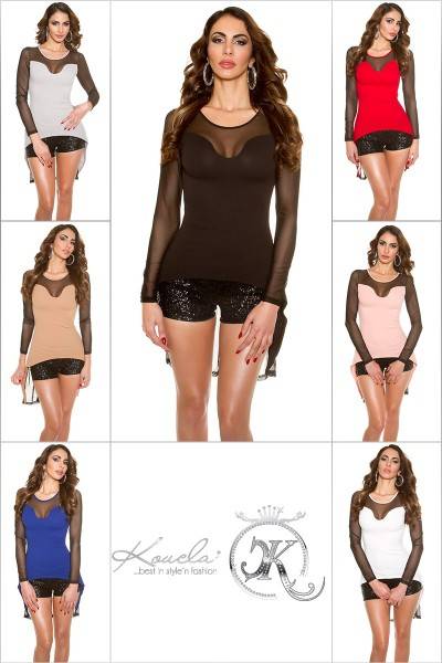 Koucla Sexy KouCla VoKuHiLa Shirt mit Netzeinsatz Fabrik Onlineshop