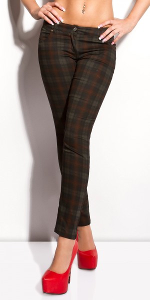Koucla Sexy KouCla Hose mit Karo-Print Günstig kaufen