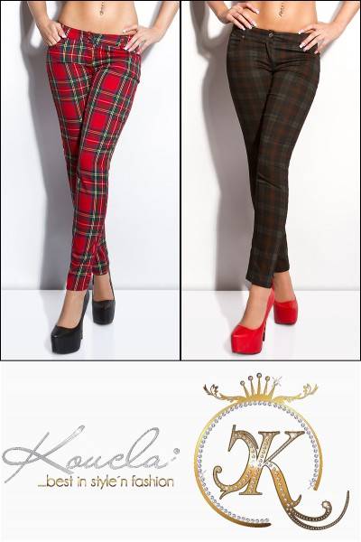 Koucla Sexy KouCla Hose mit Karo-Print Günstig kaufen