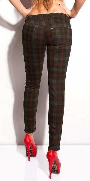 Koucla Sexy KouCla Hose mit Karo-Print Günstig kaufen