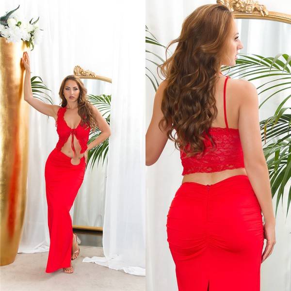 Koucla Sexy Koucla Spitzen Crop Top zum binden Kauf eins, bekomm eins gratis