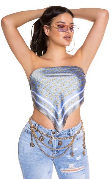Koucla Sexy luxury BandanaTuch/Top mit Kettenmuster Speichern exportieren