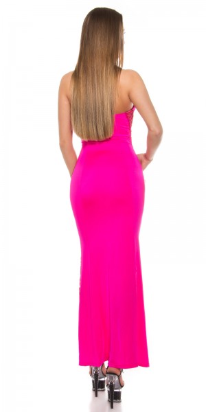Koucla Sexy Neck-Kleid mit Spitzenstoff und geschnürt Limitierter Zeitrabatt