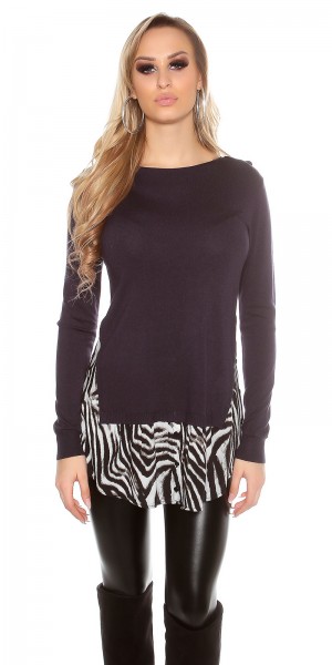 Koucla Trendy Koucla 2in1 FeinstrickPulli mit AnimalPrint Weihnachtsangebot