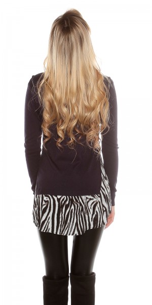 Koucla Trendy Koucla 2in1 FeinstrickPulli mit AnimalPrint Weihnachtsangebot