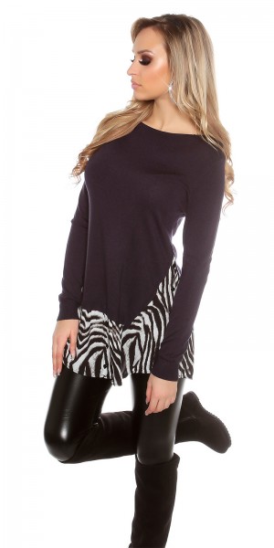Koucla Trendy Koucla 2in1 FeinstrickPulli mit AnimalPrint Weihnachtsangebot
