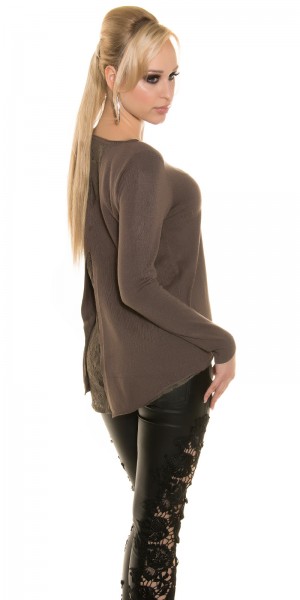 Koucla Sexy Koucla Pullover mit Spitze und Knöpfen Muttertagsangebot