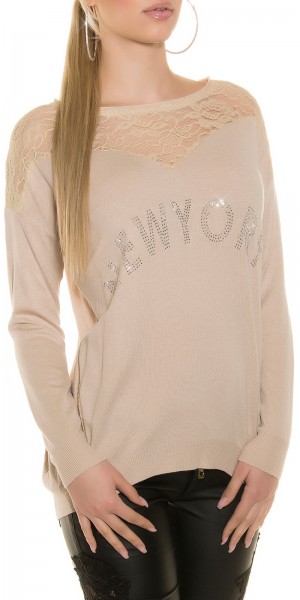 Koucla Trendy Koucla Pulli NEWYORK mit Strass Vatertagsangebot