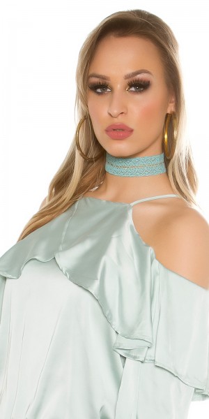 Koucla Trendy Häkelchoker mit Goldfaden Blitzangebot