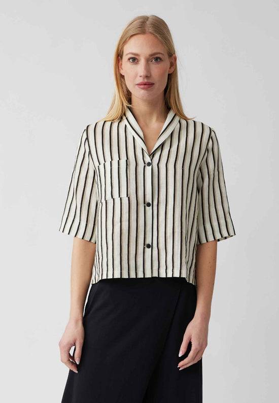 Lana Natural Wear Bluse, Modell Teresita mit Tasche Fabrikverkauf