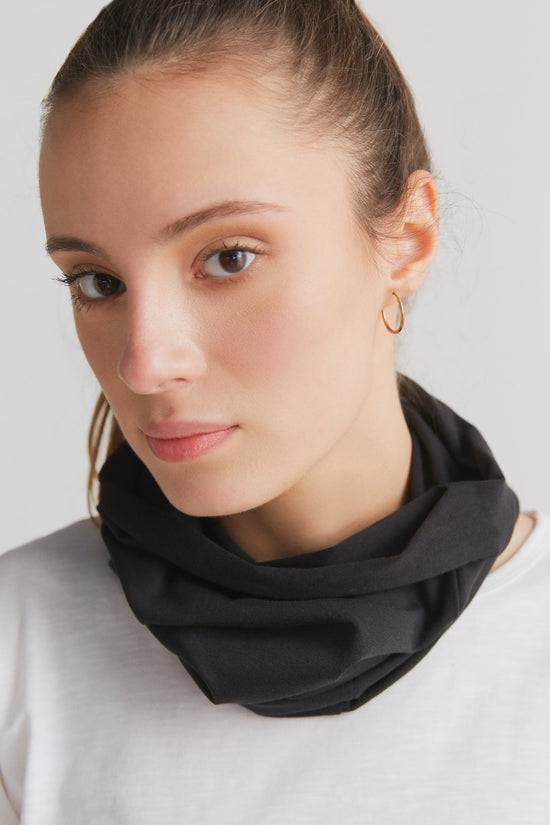 Leela Cotton 9625-021 | Unisex Schlauchschal - Schwarz Preisnachlass