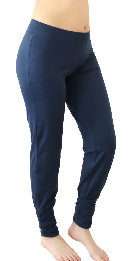 Leela Cotton 4415NV | Damen Yogahose stretch - Navy Black Friday