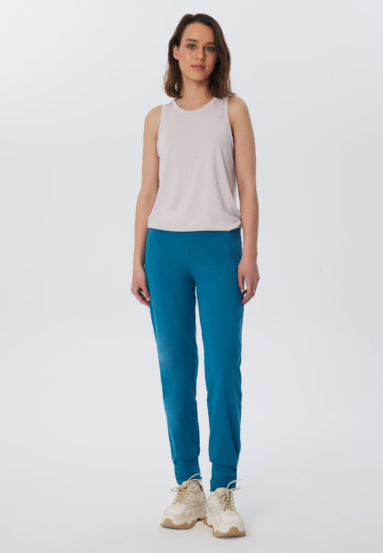 Leela Cotton 4415P | Damen Yogahose stretch - Petrol Muttertagsangebot