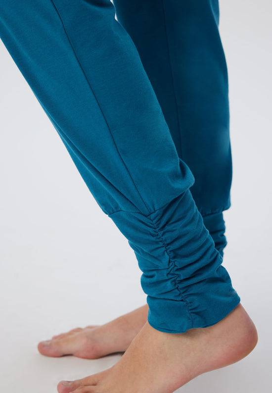 Leela Cotton 4415P | Damen Yogahose stretch - Petrol Muttertagsangebot