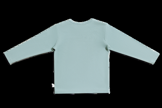 Leela Cotton 2286 | Baby Basic Langarmshirt - Taubenblau Exklusive Angebote