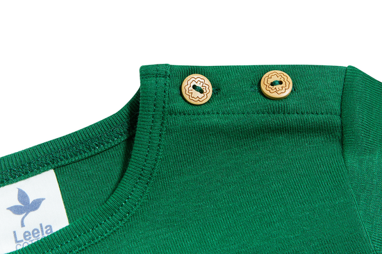 Leela Cotton 2062 | Baby Basic Langarmshirt - Moosgrün Bestseller