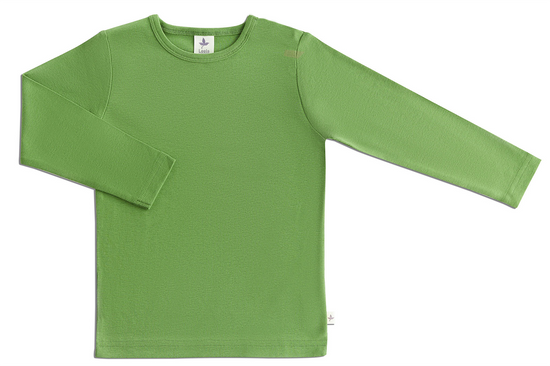 Leela Cotton 2060W | Baby Basic Langarmshirt - Waldgrün Saisonale Angebote