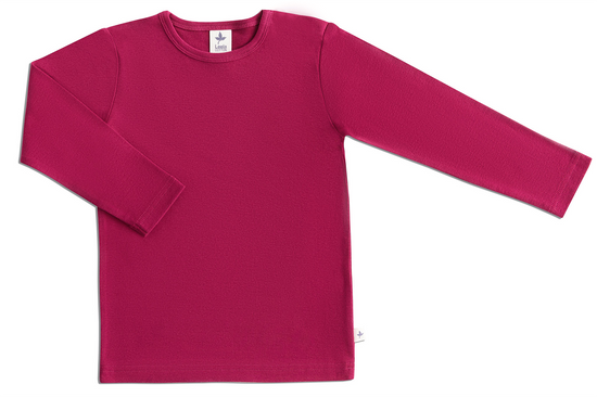 Leela Cotton 2060F | Baby Basic Langarmshirt - Fuchsia Kauf eins, bekomm eins gratis