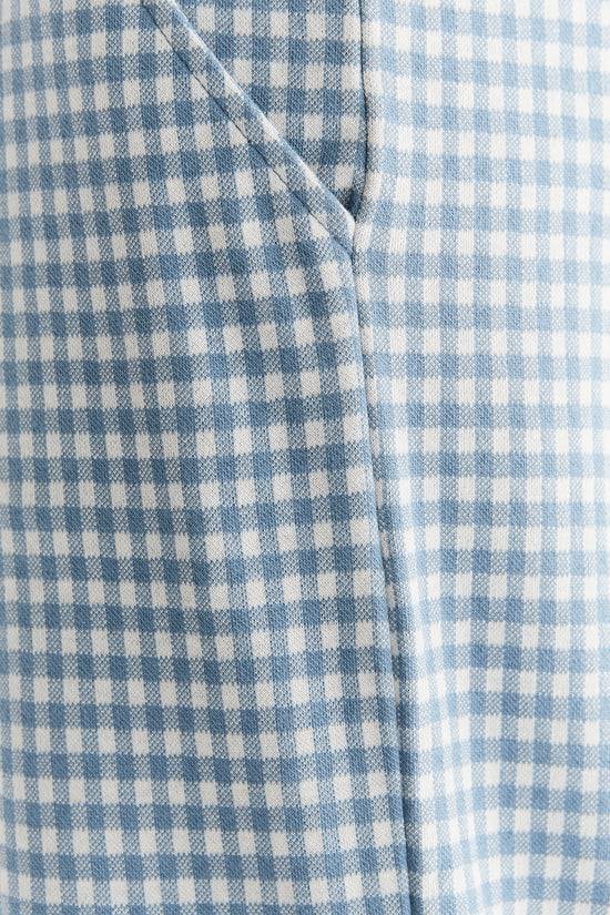 Leela Cotton 2455-02 | Herren Homewear Hose kariert - Denimblau-Natur Riesige Ersparnisse