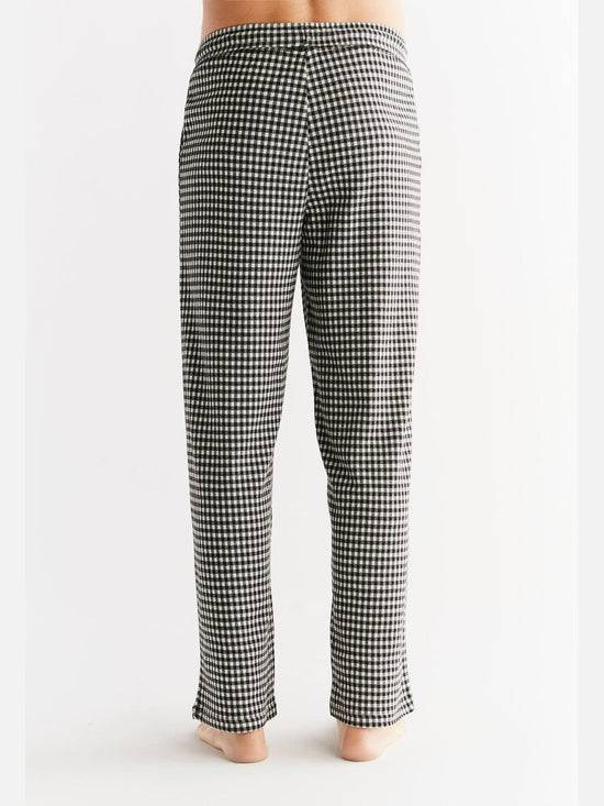 Leela Cotton 2455-01 | Herren Homewear Hose kariert - Schwarz/Grau/Natur VIP-Rabatte