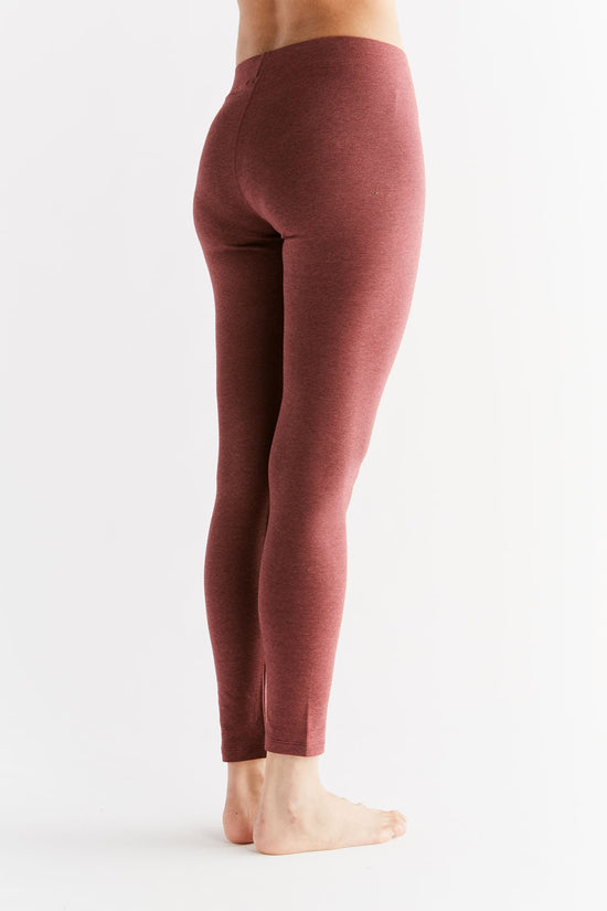 Leela Cotton 1611-062 | Damen Leggings Baumwolljersey - Kaffee/Rostrot Bis zu 60% Rabatt