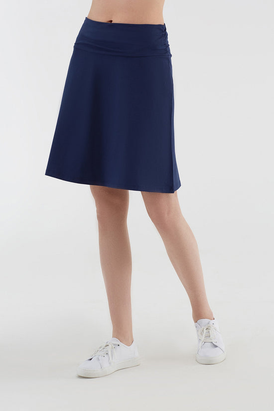 Leela Cotton 1418-02 | Rock A-Linie mit Komfortbund - Admiralblau Kostenloser Versand international